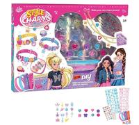 VIDSTW DIY Bracelet Kit for Girls Colourful Set Bracelets for Girls DIY Making Bracelets Includes Bracelet Pendant Hook Fabrication Bijoux Enfant for Birthdays Christmas