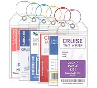 VIDSTW Pack of 6 Luggage Tags Transparent Luggage Tags for Cruises PVC Plastic Luggage Tag Waterproof Suitable Flight Cruise Luggage Suitcase Handbags Backpacks