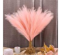 VIDSTW Pampas Grass Artificial Pink 30pcs 55cm Fluffy Faux Boho Home Kitchen Wedding