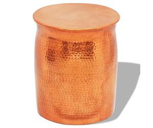vidXL Hammered Aluminium Stool Side Table Lamp Coffee Book Plant Stand End