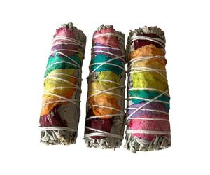 VIE 3x Chakra Petals White Sage 4" Smudge Sticks
