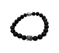 Vie Chakra Buddha Bracelet, Black Druzy