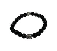 Vie Chakra Buddha Bracelet, Black Onyx