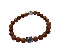 Vie Chakra Buddha Bracelet, Goldstone