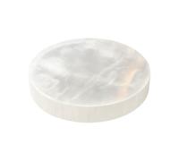 VIE Chakra Natural Selenite Crystal Charging Plate, 6cm, Cleansing and Recharging Crystal Plate, Healing Energy, Meditation Tool, Spiritual Gift, Home Decor