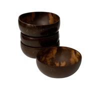 VIE Coconut Bowl, Large, 13-15cm Diameter, Set of 4