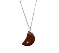 VIE Crescent Shaped Pendant, 4x2cm (Red Jasper)