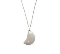 VIE Crescent Shaped Pendant, 4x2cm (White Agate)