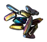 VIE Electroplated Quartz Points, 2-3cm, Pack of 12, Rainbow
