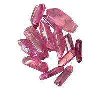 VIE Electroplated Quartz Points, 2-3cm, Pack of 6, Pink