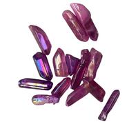 VIE Electroplated Quartz Points, 2-3cm, Single, Bright Pink
