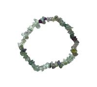 VIE Gemstone Chip Stretch Bracelet, Green Fluorite