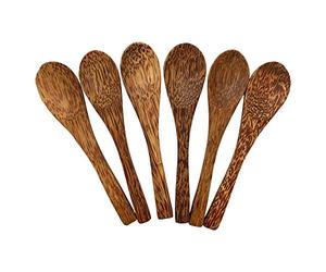 Vie Gourmet Coconut Wood Spoon, Set of 6, 15cm