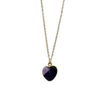 VIE Halo Gemstone Pendant, Heart, Amethyst
