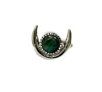 VIE Halo Half Moon Ring, Malachite