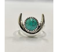 VIE Halo Half Moon Ring, Turquoise