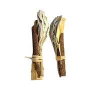 VIE Mini Smudge Cluster, White Sage with Palo Santo and Cinnamon 4", Pack of 2