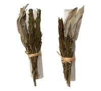 VIE Mini Smudge Cluster, White Sage with Rosemary and Selenite Wand 4", Pack of 2