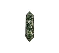 VIE Moss Agate Double Point Pencil, 2-3cm