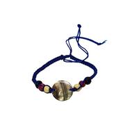 Vie Naturals Beach Bracelet Round Nacre (Dark Blue)