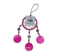 VIE Naturals Capiz Dream Catcher, No Feathers, 6cm, Pink