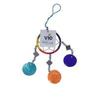 VIE Naturals Capiz Dream Catcher, No Feathers, 6cm, Rainbow Multicoloured