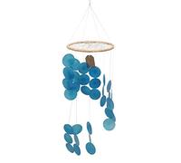 Vie Naturals Capiz Shell Windchime 45 cm hanging height Blue