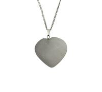 VIE Naturals Crystal Heart Pendant, 3cm, Selenite, One