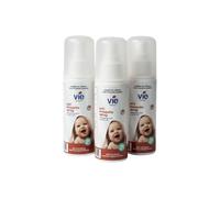 Vie Naturals DEET-Free Anti-Mosquito Spray-On, 100ml, Natural Plant-Based, Safe for Kids and the Whole Family, Travel-Friendly Protection, Pack of 3