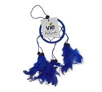 Vie Naturals Dream Catcher, 6cm Ring with Bead, Blue
