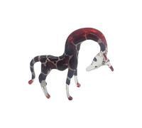 VIE Naturals Hand Blown Glass Sculpture, Drinking Giraffe