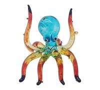 VIE Naturals Hand Blown Glass Sculpture, Octopus