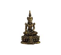 VIE Naturals Miniature Brass Figurines, Buddha on a Buddha Pedestal