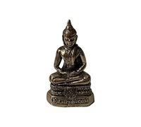 VIE Naturals Miniature Brass Figurines, Buddha on a Triple Pedestal