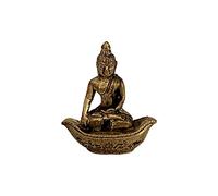 VIE Naturals Miniature Brass Figurines, Buddha Sitting on a Boat