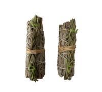 VIE Pack of 2 White Sage Smudge Stick 4” with Braided Sweetgrass,Hand-Tied Sage Stick for Energy Cleansing,Spiritual Healing,Meditation,Aura Purification & Home Blessing,Natural & Sustainably Sourced