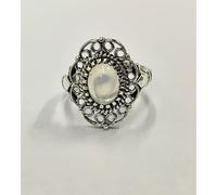 VIE Royal Oval Crystal Ring, Opalite