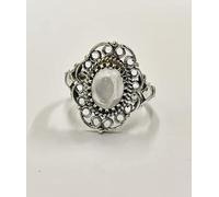 VIE Royal Oval Crystal Ring, Rose Quartz