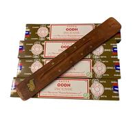 VIE Satya Incense Sticks, 4 Packs x 15g, with Incense Holder, Oodh