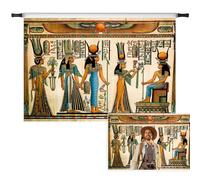 Vie Savaran 5x3ft Egyptian Mural Backdrop History Civilization Mythological Ancient Tribal Gods of Ancient Egypt Photography Background Birthday Party Travel Portrait Studio Photo Props Polyester