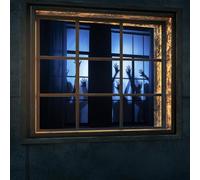 Vie Savaran 7x5ft Scary Window Crasher Ghosts Backdrop Creepy Zombie Handprint Background Horror Halloween Party Decoration for Haunted House Wall Window Door Porch Garage Indoor Outdoor Decorative