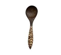 VIE Serving Spoon, Coconut Wood with Cinnamon Inlay, 24x7cm