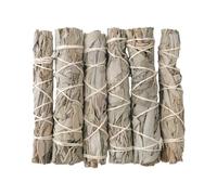 VIE Slimline White Sage Smudge Sticks, Pack of 6, Natural Energy Cleansing and Home Purification, Meditation, Aromatherapy, Ethically Sourced Bundle Set