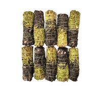 VIE Smudge Stick, Reversible Sage Green & Black, Money 4", Pack of 10