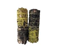 VIE Smudge Stick, Reversible Sage Green & Black, Money 4", Pack of 2