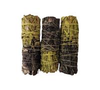 VIE Smudge Stick, Reversible Sage Green & Black, Money 4", Pack of 3