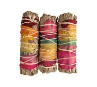 VIE Smudge Stick, White Sage and 7 Chakra Petals 4", Pack of 3