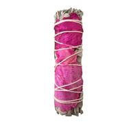 VIE Smudge Stick, White Sage and Light Pink Petals 4"