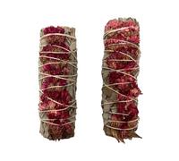 VIE Smudge Stick, White Sage and Pink Sinuata 4", Pack of 2