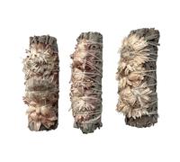 VIE Smudge Stick, White Sage and Pink Sunflower 4", Pack of 3